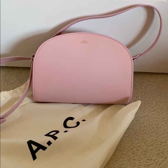 A.P.C. half moon bag rose pale pink - Picture 6 of 8